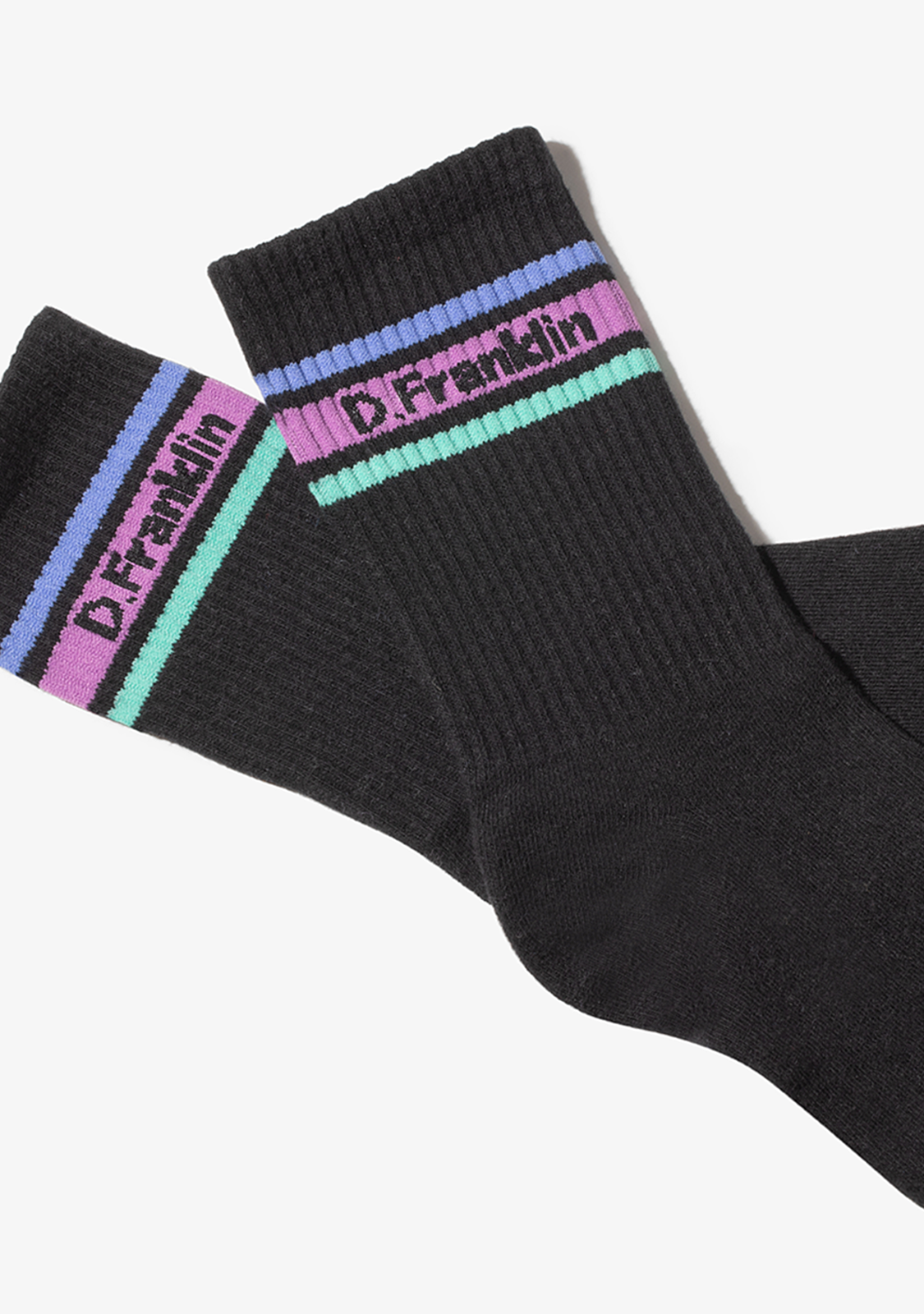 DF 3 Stripes Socks 2 Pack Pastel Black-White