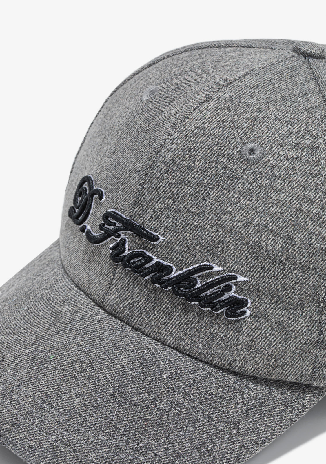 Logo Denim Cap Black