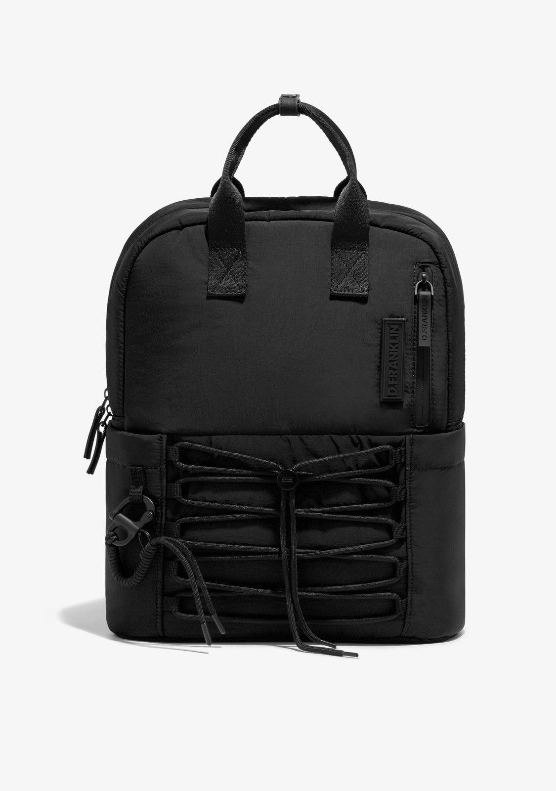 Multi-Pocket Nylon Backpack Black