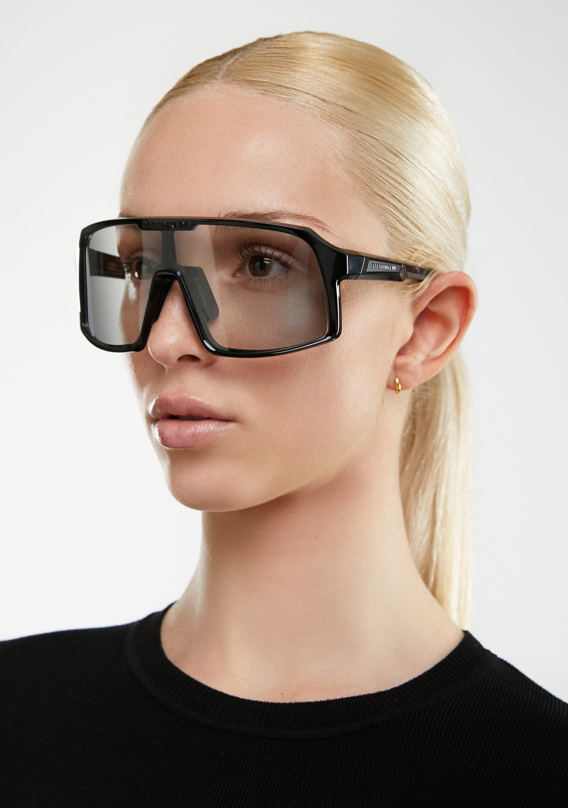 Occhiali da sole sportivi neri fotochromatici Wind