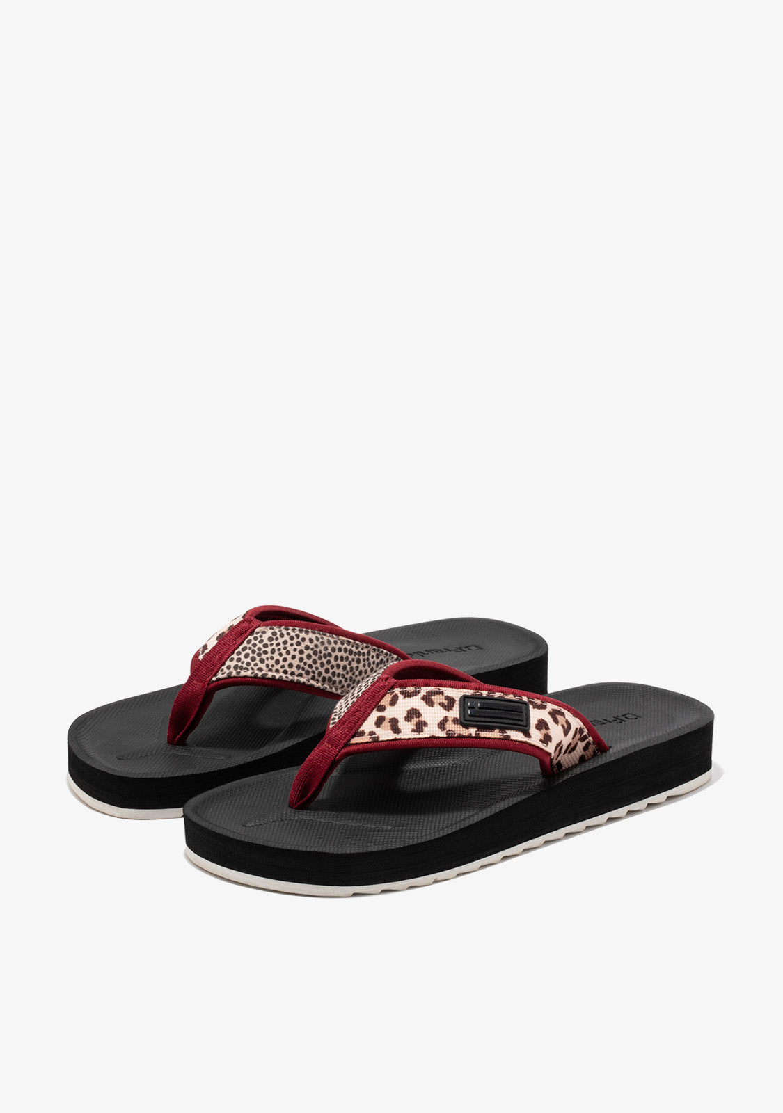 Forest Neo Slides Animal Print Burgundy