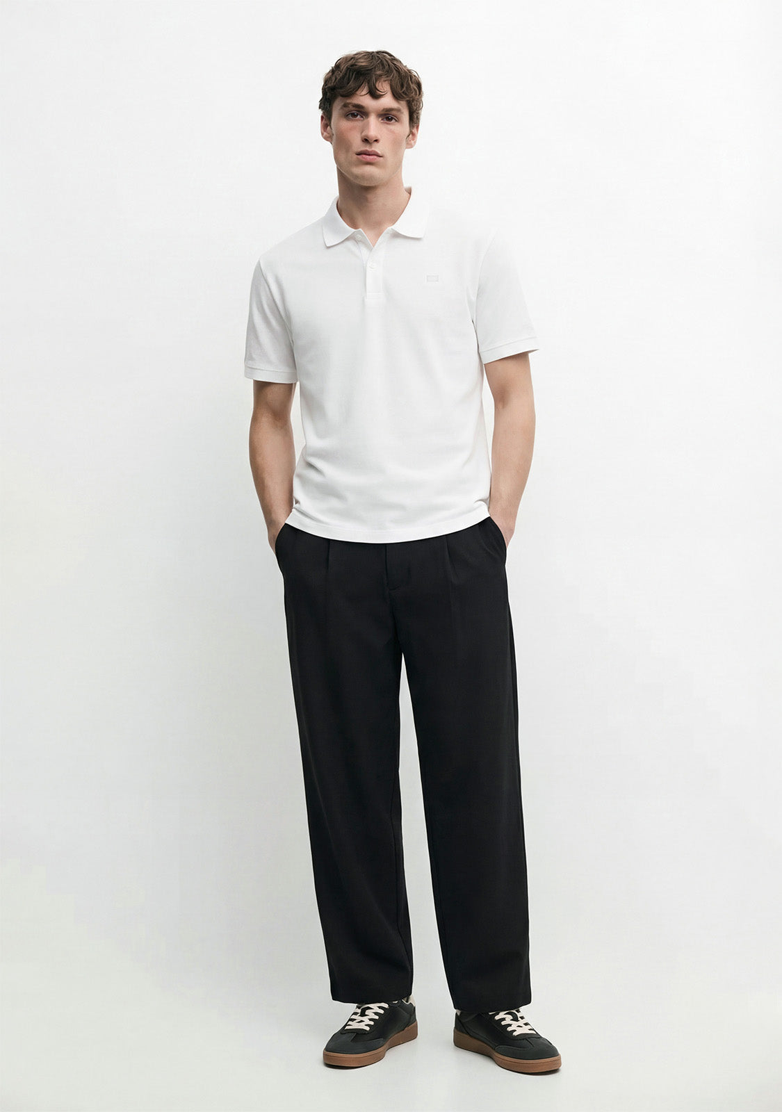 Basic Polo Shirt Full White