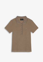 Rib Polo Top Sand