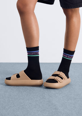 DF 3 Stripes Socks 2 Pack Pastel Black-White