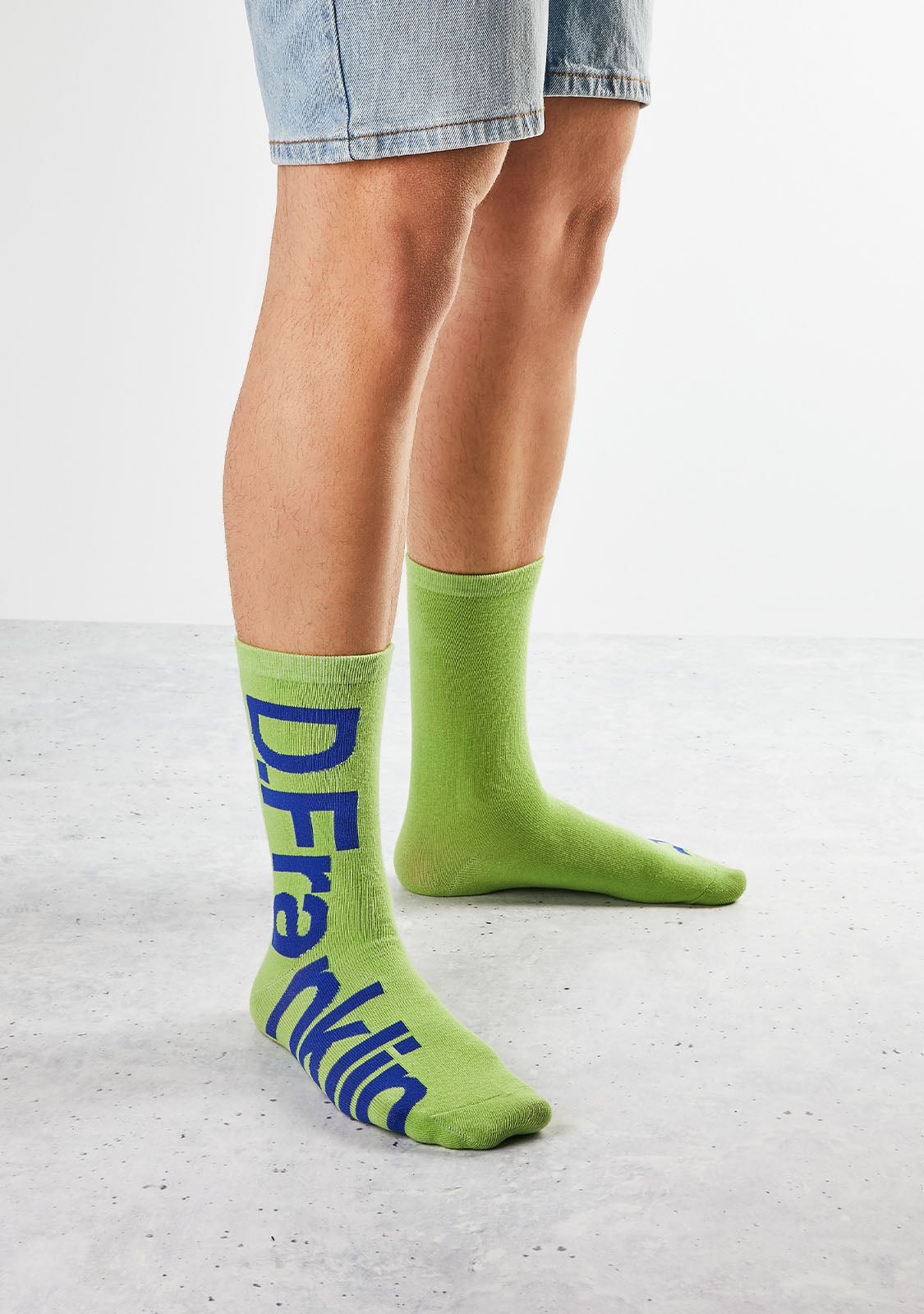 DF Socks Lime / Blue