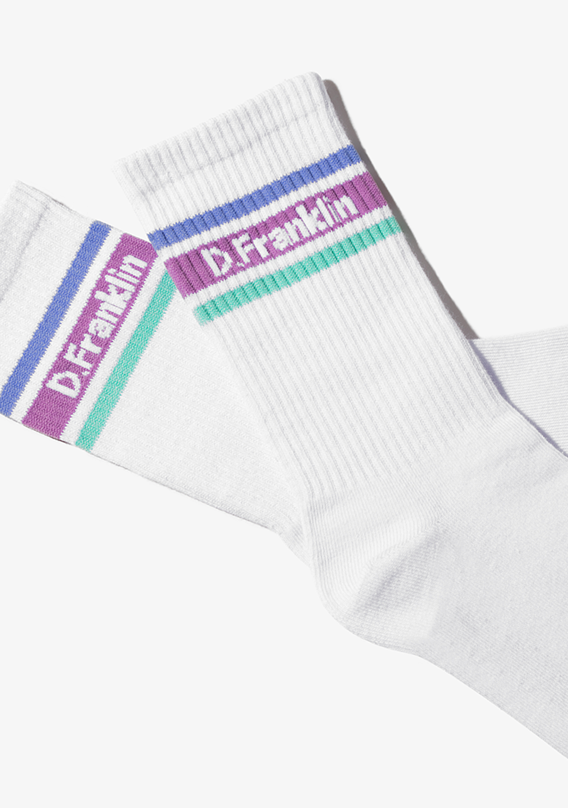 DF 3 Stripes Socks 2 Pack Pastel Black-White