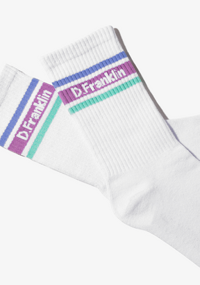 DF 3 Stripes Socks 2 Pack Pastel Black-White