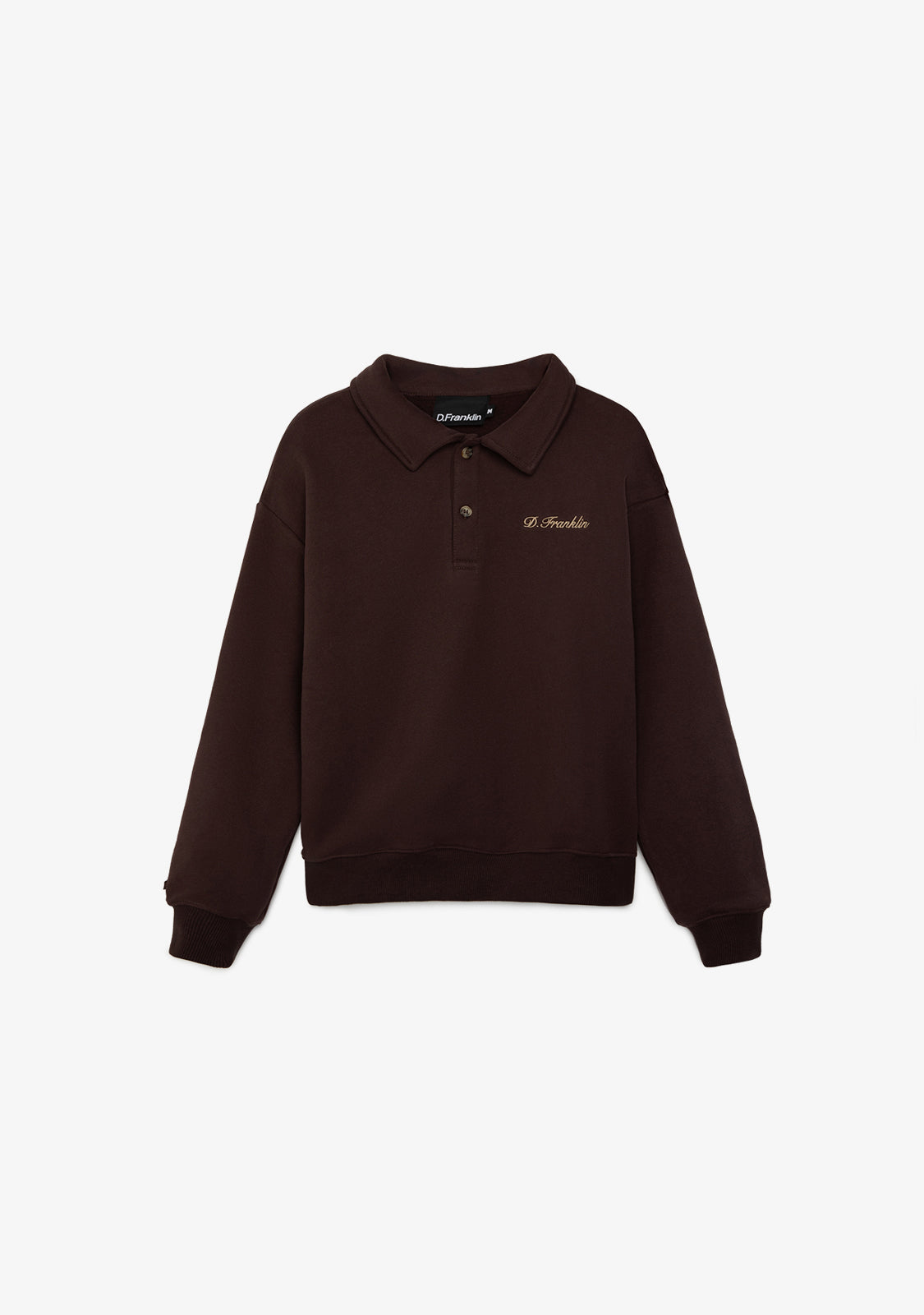 Cropped Polo Sweatshirt Brown