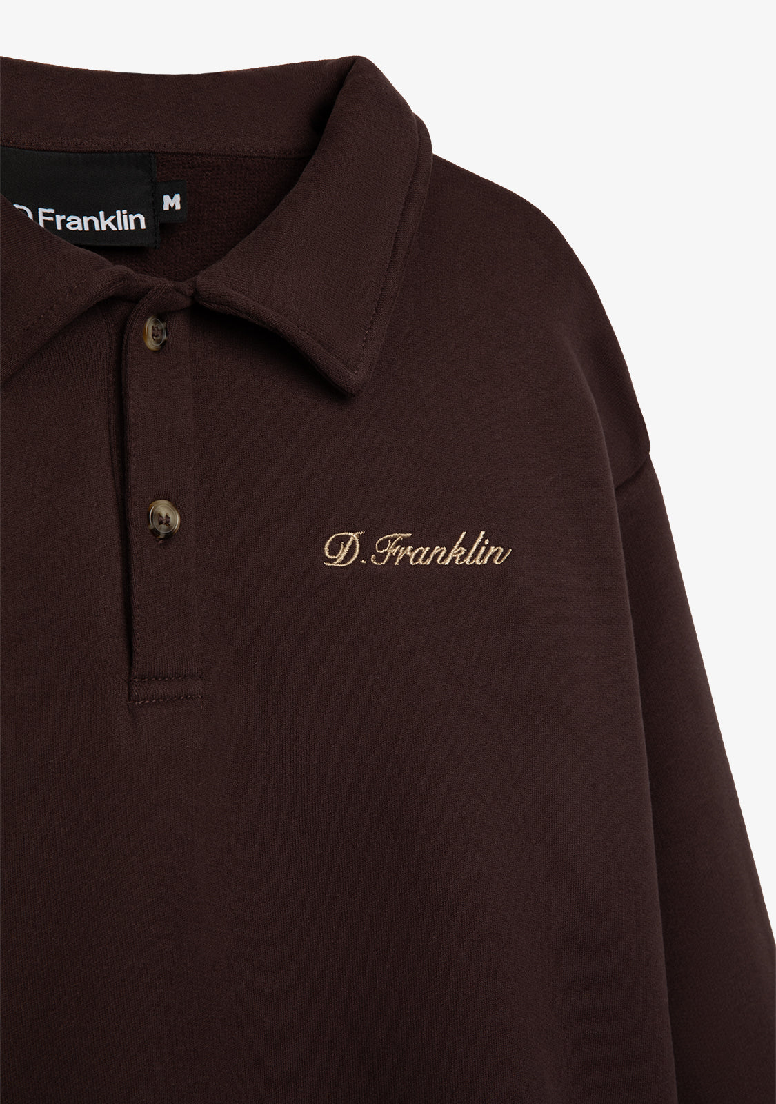 Cropped Polo Sweatshirt Brown
