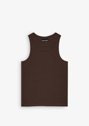 Rib Tank Top Brown