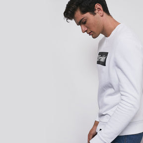Black / White Rec Sweatshirt - White