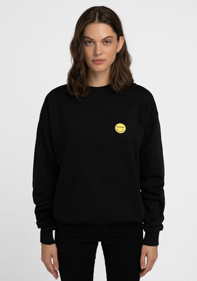 Sweatshirt Smiley Female Black