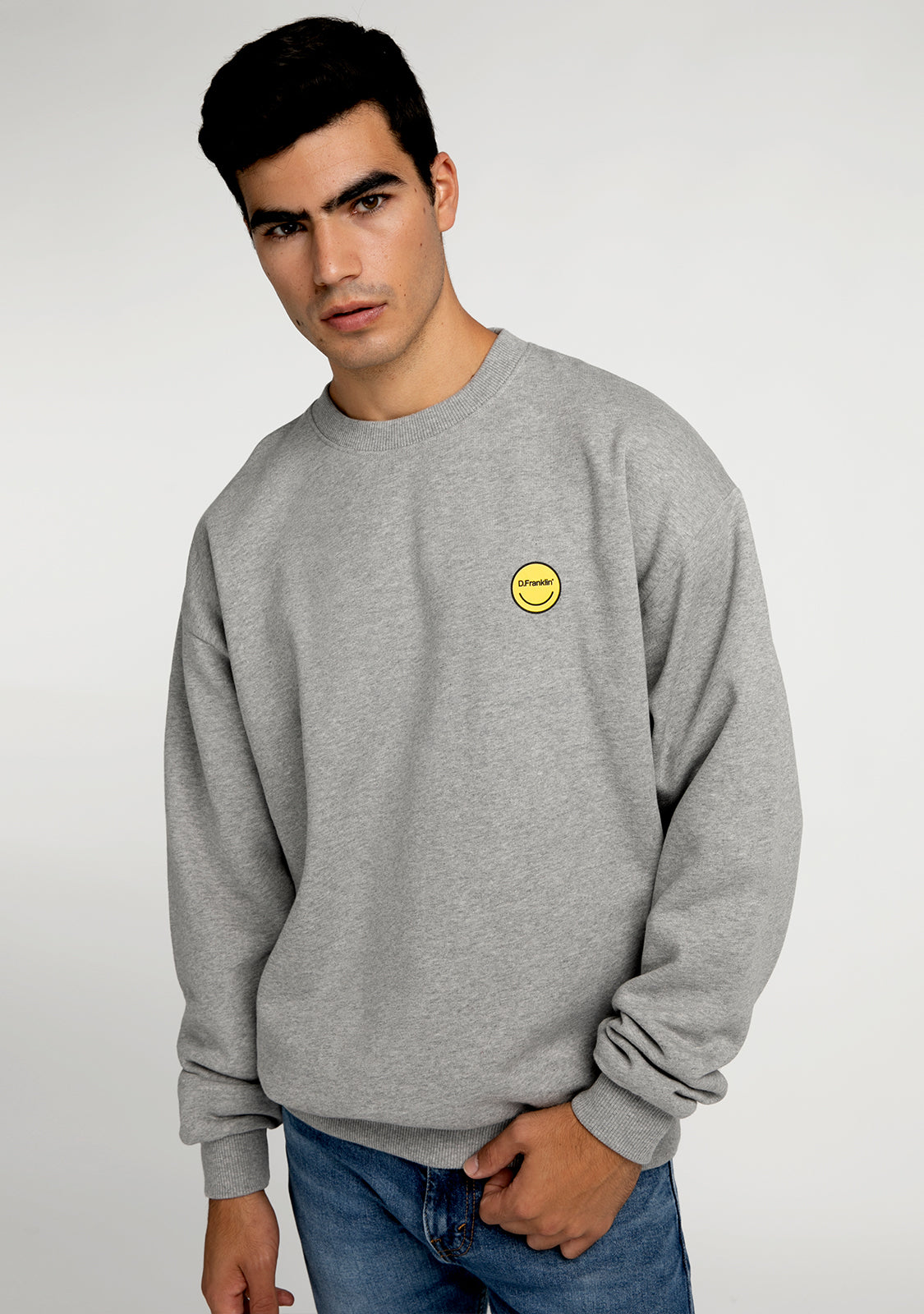 Sweatshirt Smiley Grey