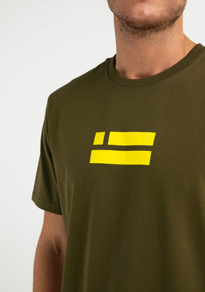 Flag T-Shirt Khaki / Lime